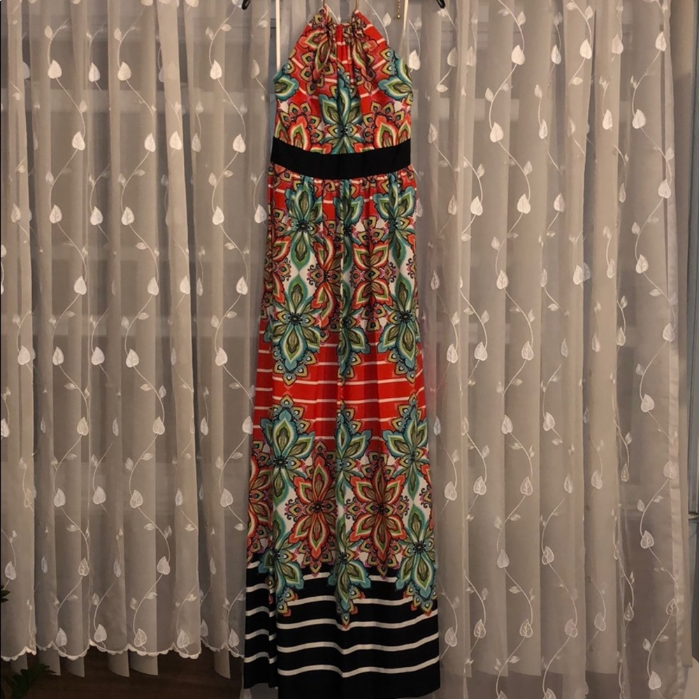Brand New Eliza J Choker Halter Top Maxi Dress